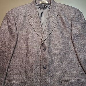 Pronto Uomo Silk & Wool Sport Coat Mens 42S Black Blazer Suit 3 Button EXC